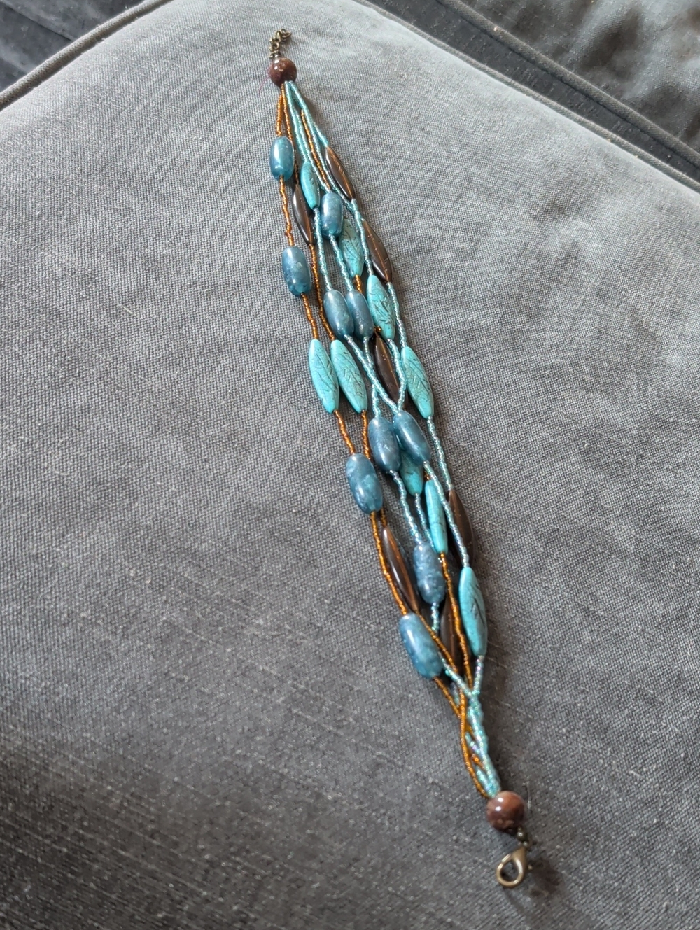 Turquoise Multi-Strand Beaded Necklace